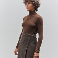 Mijeong Park Roll Neck Jersey Top, Brown