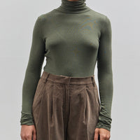 Mijeong Park Roll Neck Jersey Top, Olive