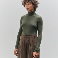 Mijeong Park Roll Neck Jersey Top, Olive