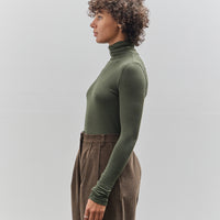 Mijeong Park Roll Neck Jersey Top, Olive