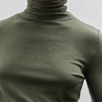 Mijeong Park Roll Neck Jersey Top, Olive