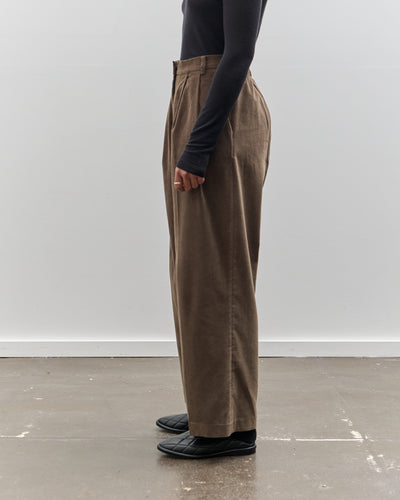 Mijeong Park Thin Cord Wide Leg Pants, Light Brown