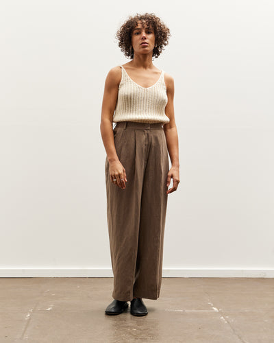 Mijeong Park Wide Leg Pants, Dark Tan