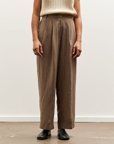 Mijeong Park Wide Leg Pants, Dark Tan