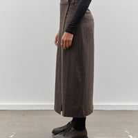 Mijeong Park Wool Blend Maxi Wrap Skirt, Brown