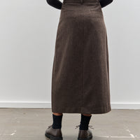 Mijeong Park Wool Blend Maxi Wrap Skirt, Brown