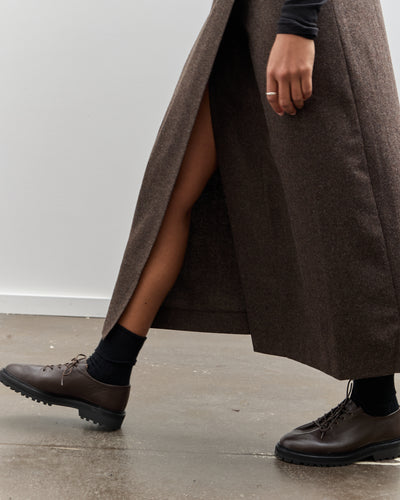 Mijeong Park Wool Blend Maxi Wrap Skirt, Brown