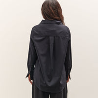 Mijeong Park Asymmetric Striped Shirt, Navy Stripe