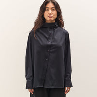 Mijeong Park Asymmetric Striped Shirt, Navy Stripe