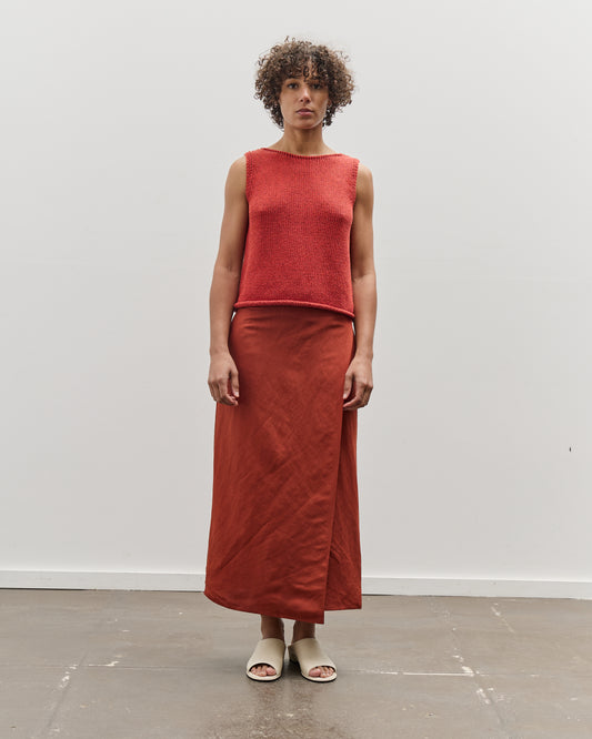 Mijeong Park Boat Neck Knit Tank, Red