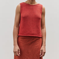 Mijeong Park Boat Neck Knit Tank, Red