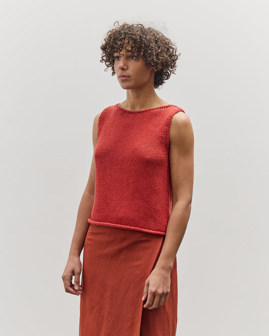 Mijeong Park Boat Neck Knit Tank, Red