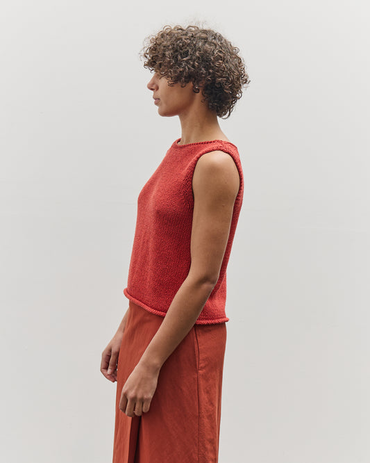 Mijeong Park Boat Neck Knit Tank, Red