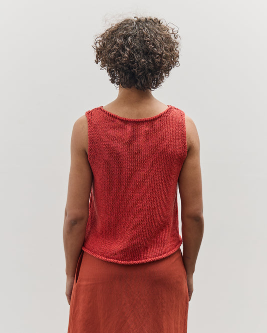 Mijeong Park Boat Neck Knit Tank, Red