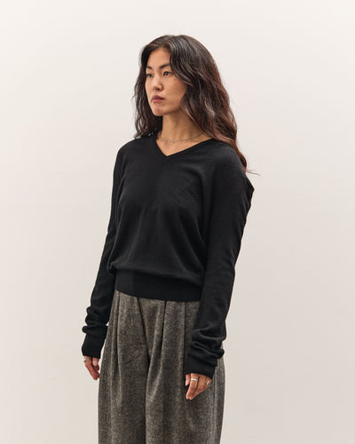 Mijeong Park Cashmere Blend V-Neck Knit, Black