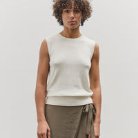 Mijeong Park Cotton Blend Sleeveless Knit Top, Ivory