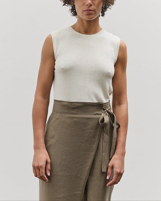 Mijeong Park Cotton Blend Sleeveless Knit Top, Ivory