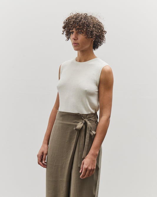 Mijeong Park Cotton Blend Sleeveless Knit Top, Ivory