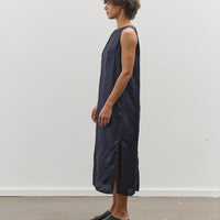 Mijeong Park Creased Satin Midi Dress, Navy