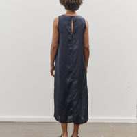 Mijeong Park Creased Satin Midi Dress, Navy