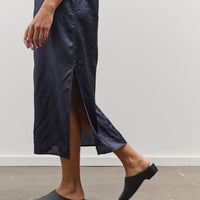 Mijeong Park Creased Satin Midi Dress, Navy