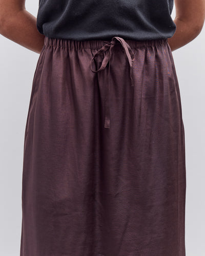 Mijeong Park Drawstring Midi Skirt, Dark Brown