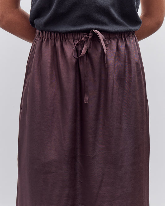 Mijeong Park Drawstring Midi Skirt, Dark Brown