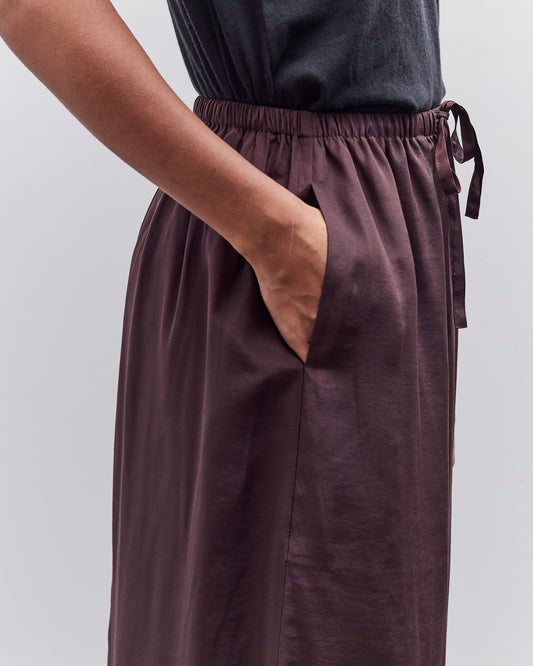 Mijeong Park Drawstring Midi Skirt, Dark Brown