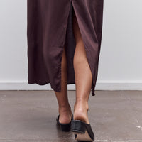 Mijeong Park Drawstring Midi Skirt, Dark Brown