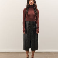 Mijeong Park Faux Leather Skirt, Black