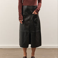 Mijeong Park Faux Leather Skirt, Black