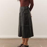 Mijeong Park Faux Leather Skirt, Black