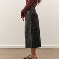 Mijeong Park Faux Leather Skirt, Black