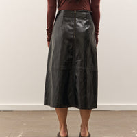 Mijeong Park Faux Leather Skirt, Black