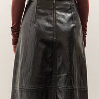 Mijeong Park Faux Leather Skirt, Black