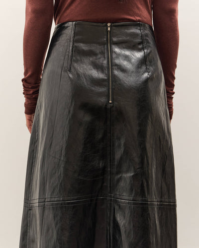 Mijeong Park Faux Leather Skirt, Black
