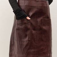 Mijeong Park Faux Leather Skirt, Burgundy