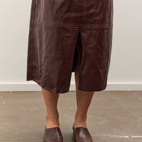 Mijeong Park Faux Leather Skirt, Burgundy