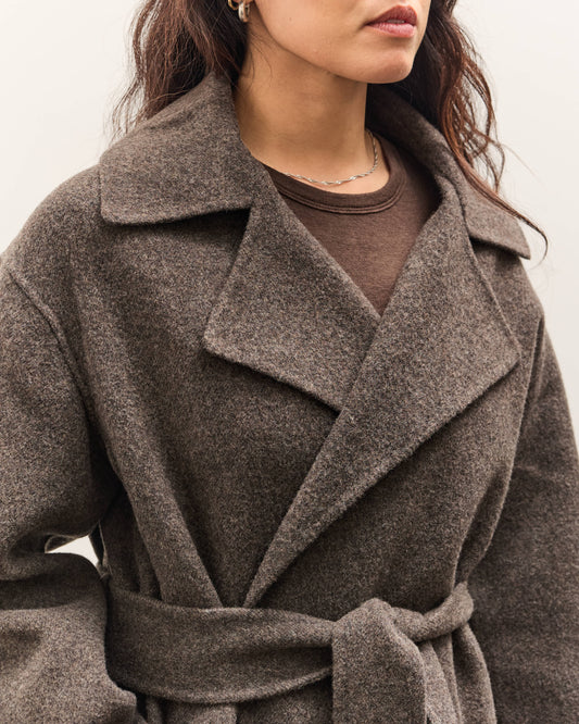 Mijeong Park Handmade Belted Wool Coat, Brown