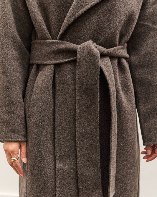 Mijeong Park Handmade Belted Wool Coat, Brown