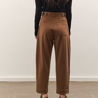 Mijeong Park Pleated Barrel Leg Pants, Brown