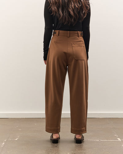 Mijeong Park Pleated Barrel Leg Pants, Brown