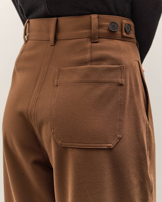 Mijeong Park Pleated Barrel Leg Pants, Brown