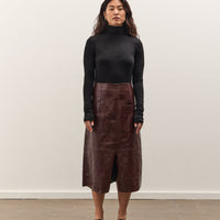 Mijeong Park Roll Neck Jersey Top, Black