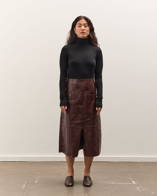 Mijeong Park Roll Neck Jersey Top, Black