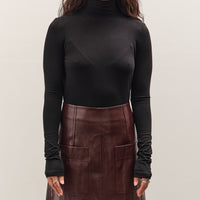 Mijeong Park Roll Neck Jersey Top, Black