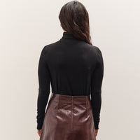 Mijeong Park Roll Neck Jersey Top, Black