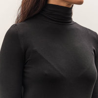 Mijeong Park Roll Neck Jersey Top, Black