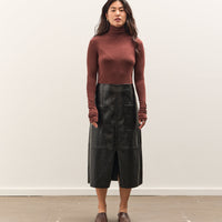 Mijeong Park Roll Neck Jersey Top, Burgundy