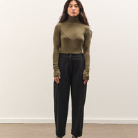 Mijeong Park Roll Neck Jersey Top, Olive